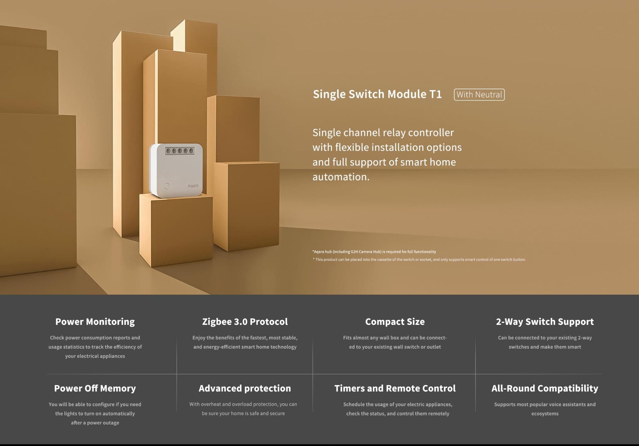 Aqara Single Switch Module T1 (With Neutral) - 4