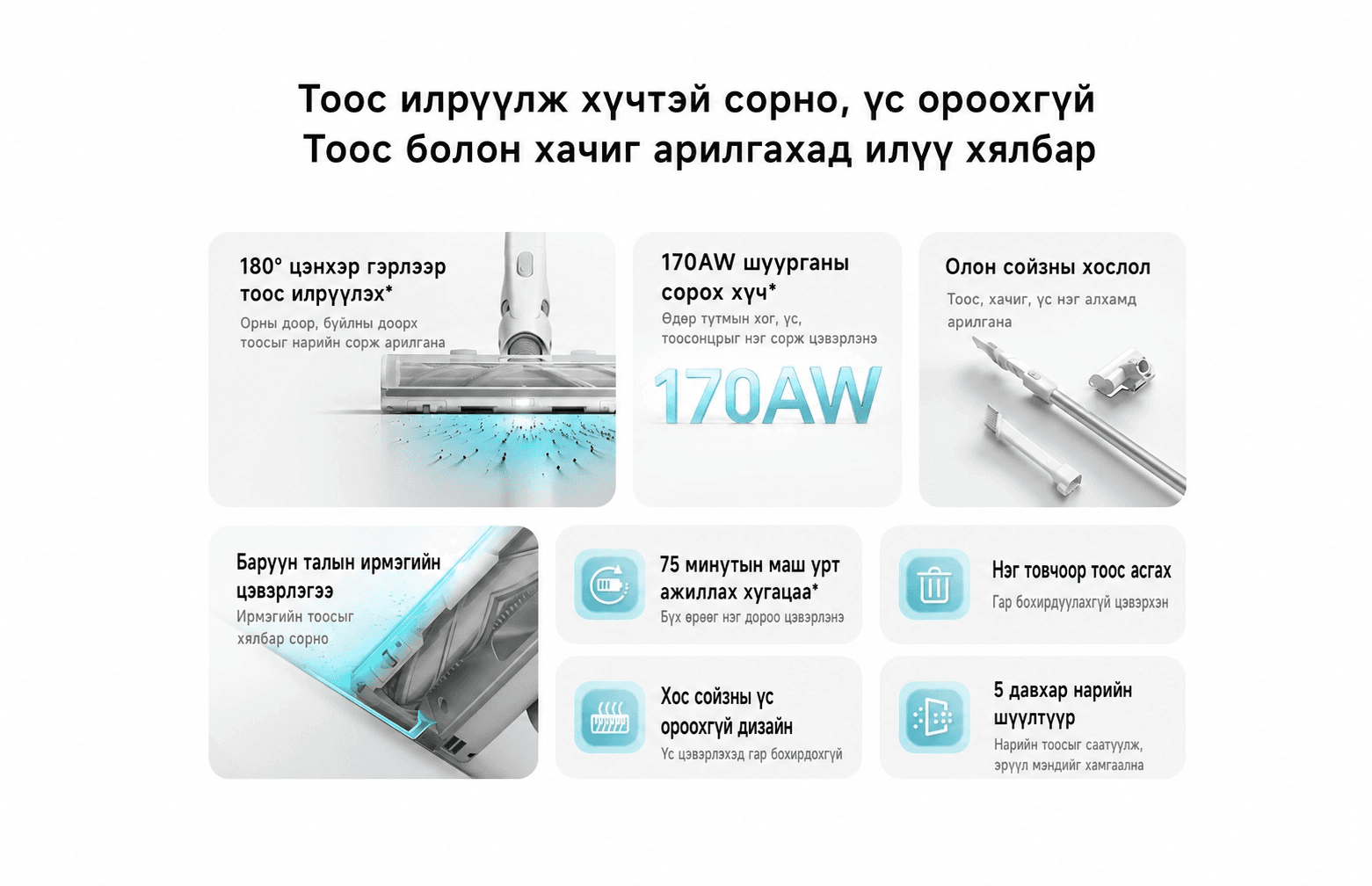 Mi Cordless Vacuum Cleaner 4C - Утасгүй Сорогч 4C - 3